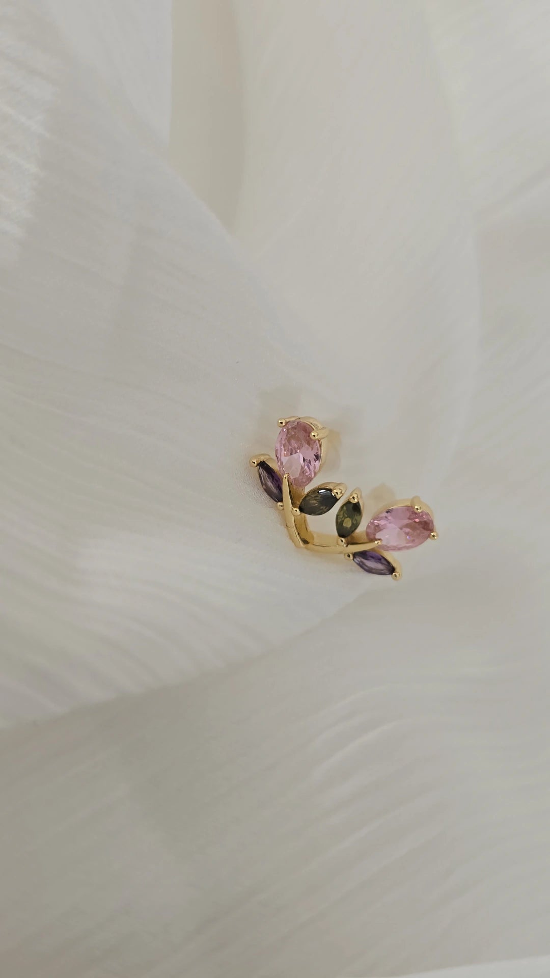 Lilac flower earrings