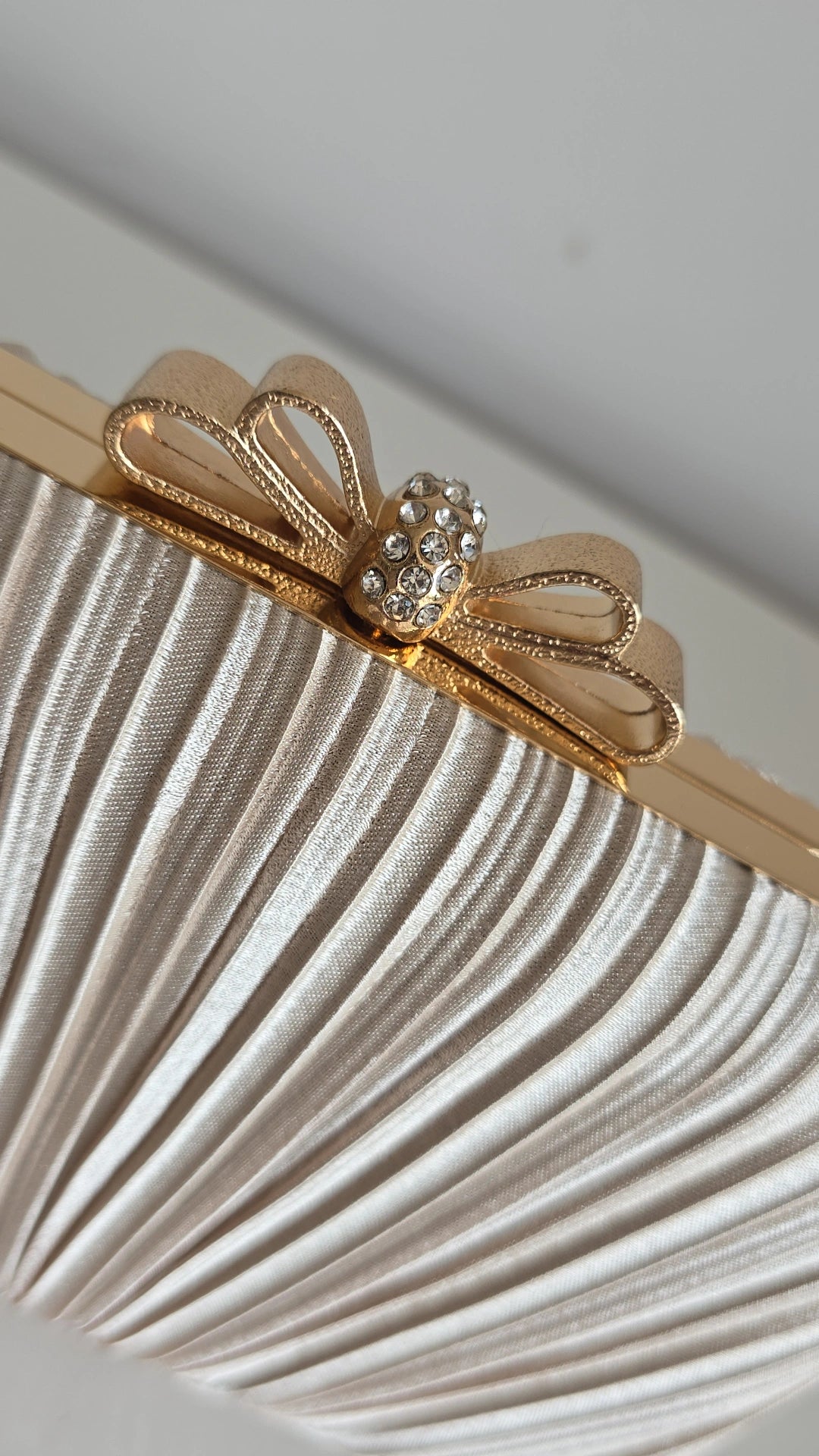Ivory cream bow Clutch