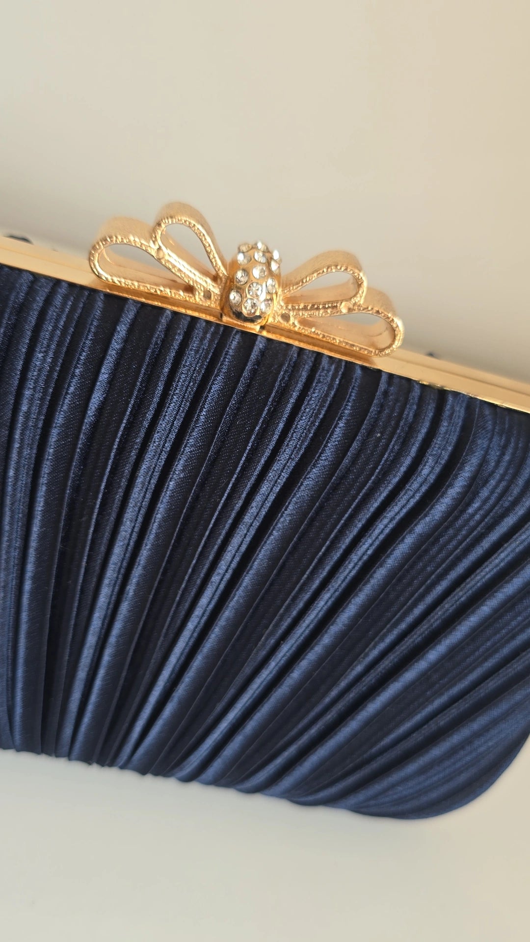 Navy blue bow Clutch