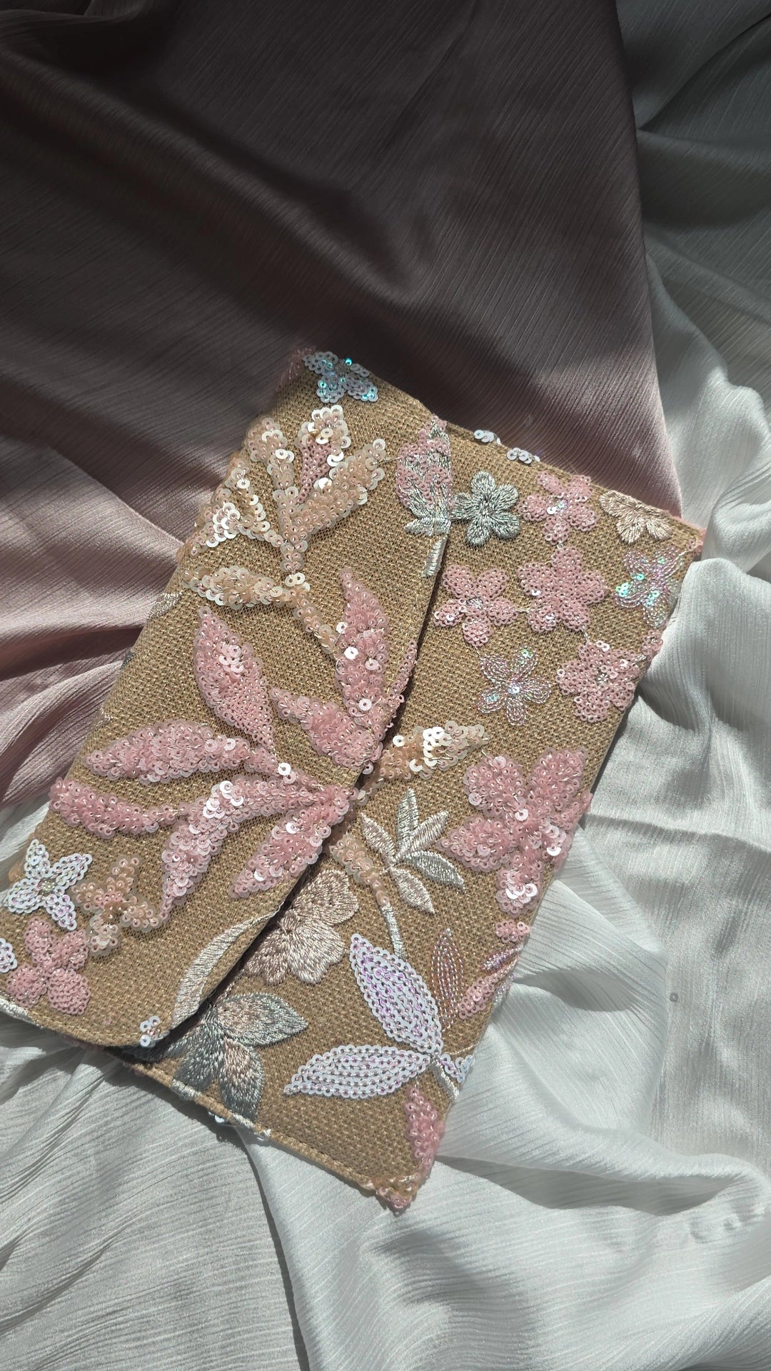 Floral envelope clutch Bag