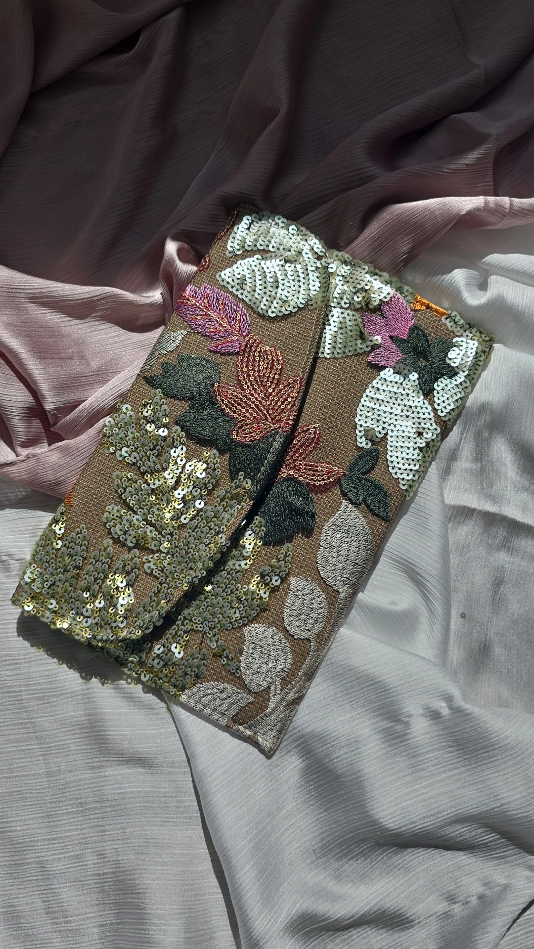 Floral envelope clutch Bag