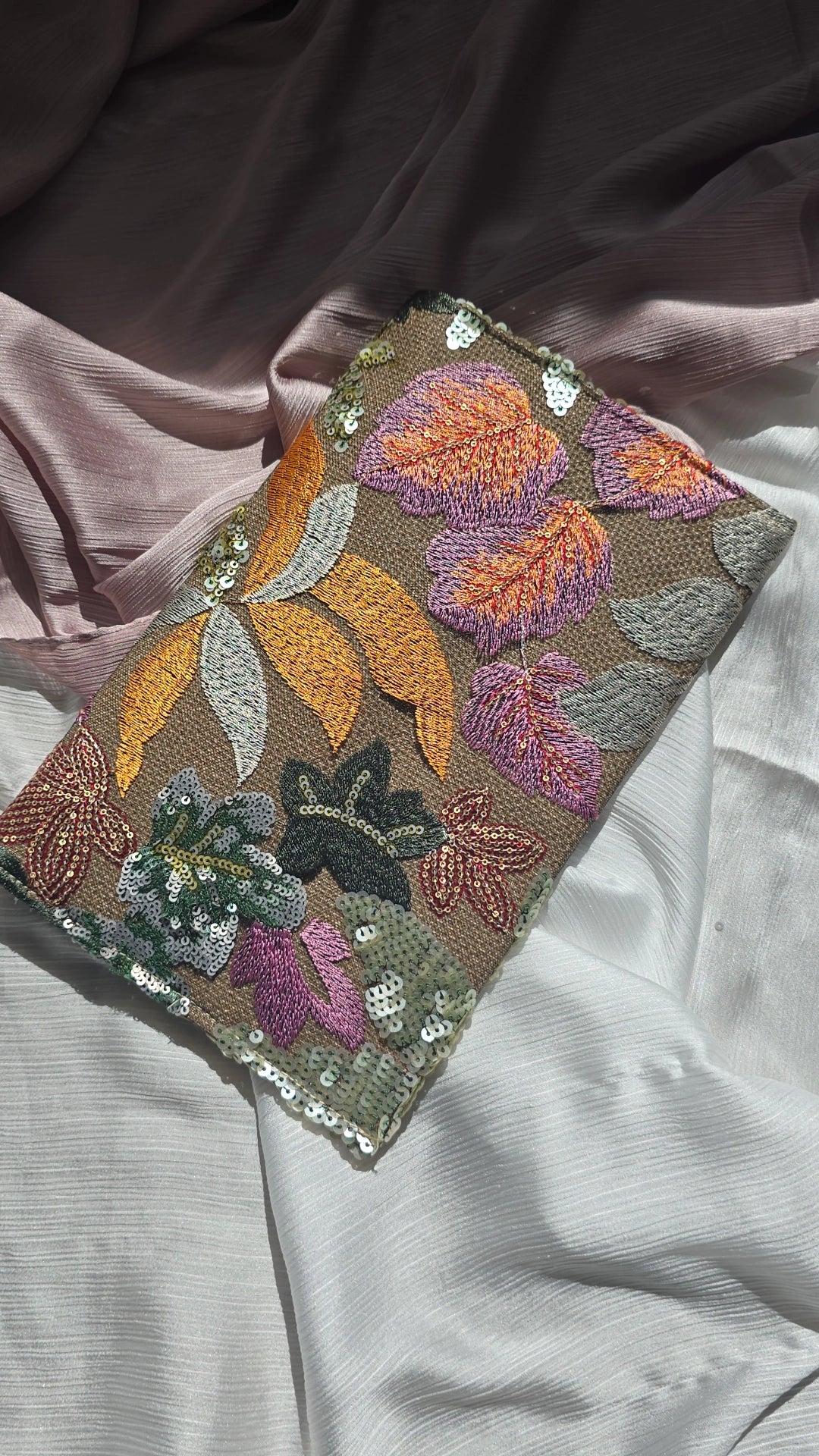 Floral envelope clutch Bag