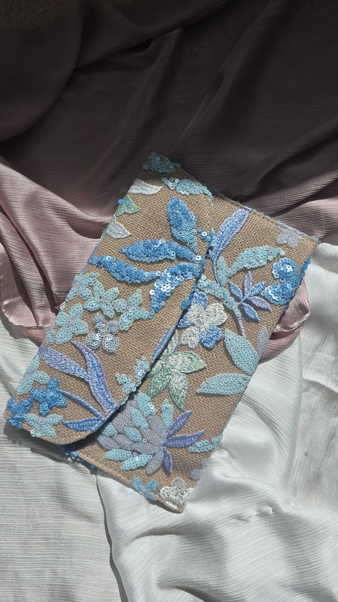 Floral envelope clutch Bag