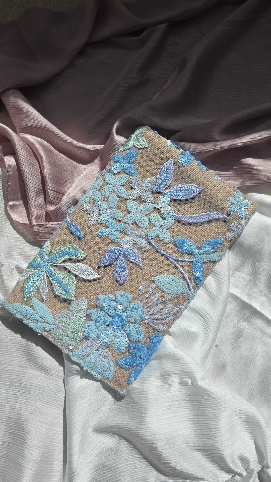 Floral envelope clutch Bag