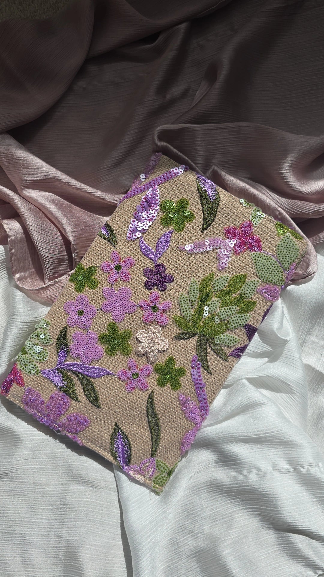 Floral envelope clutch Bag
