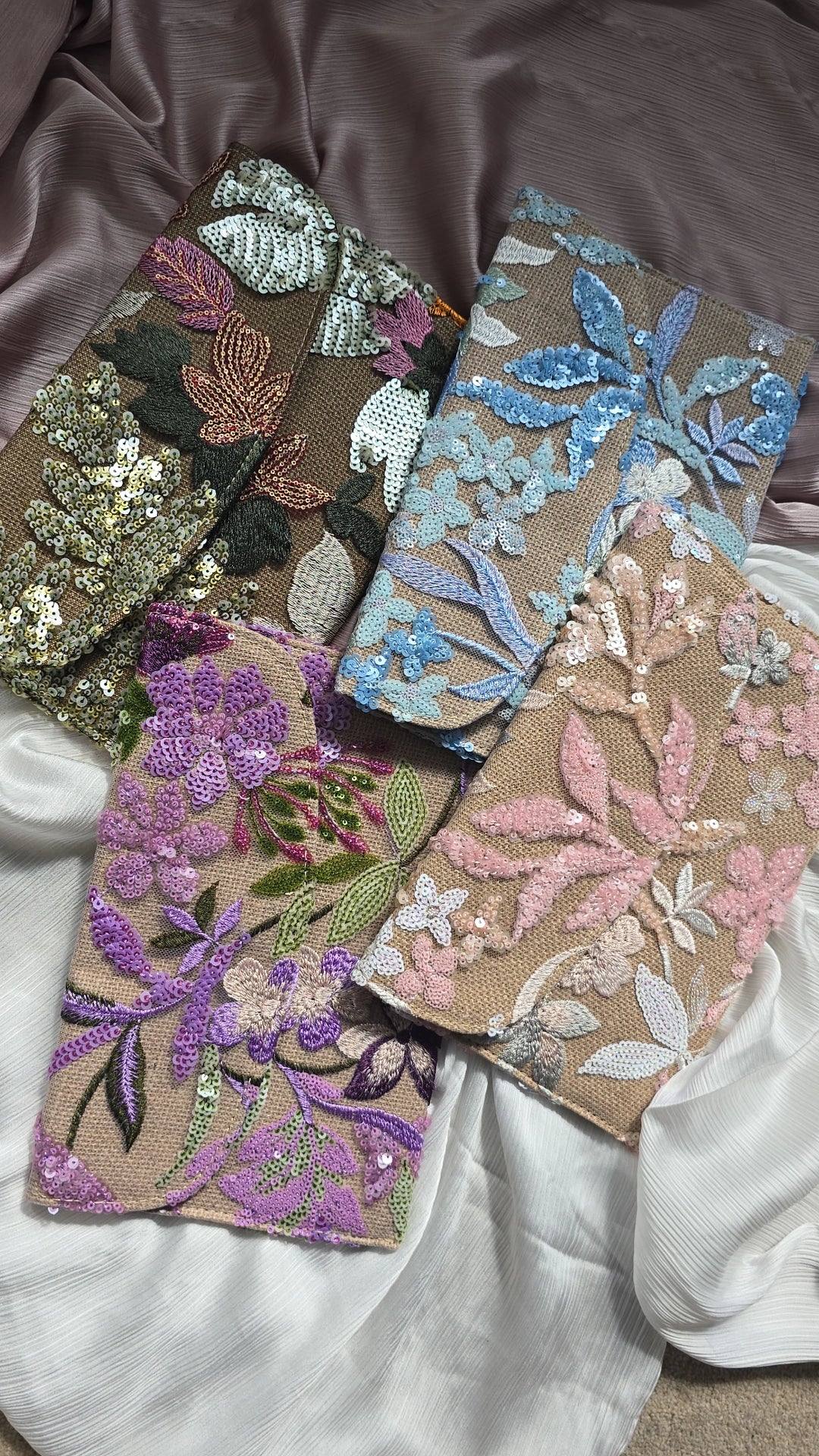 Floral envelope clutch Bag