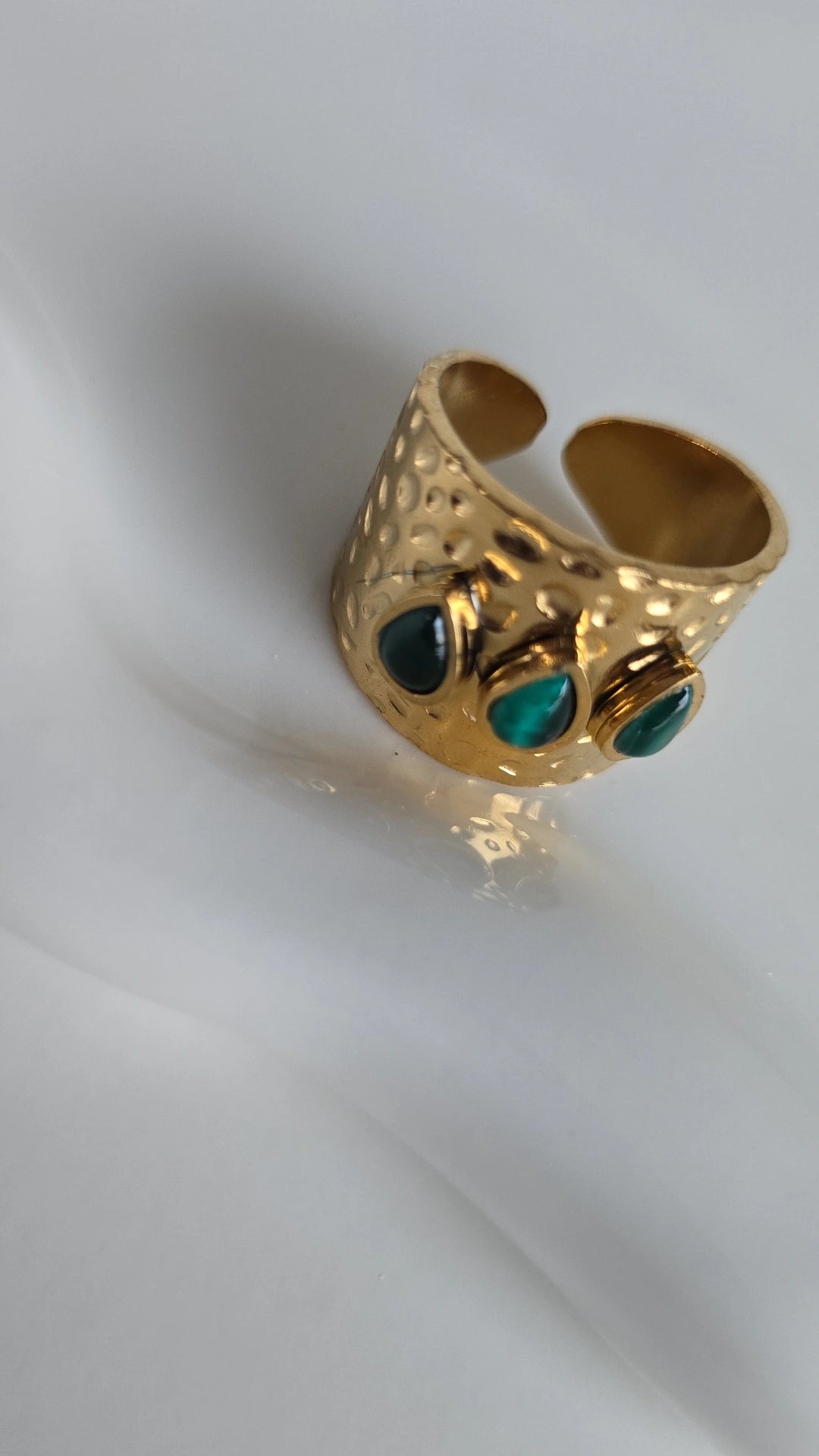 Green Gold Cuff Ring