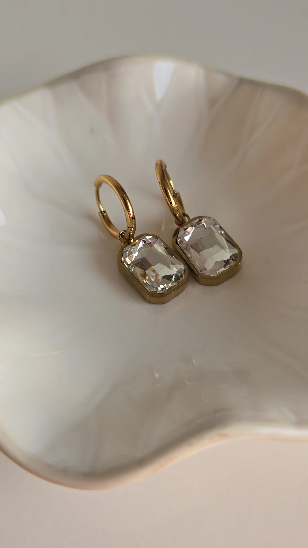 18k Gold plated Silver/Gold drop earring