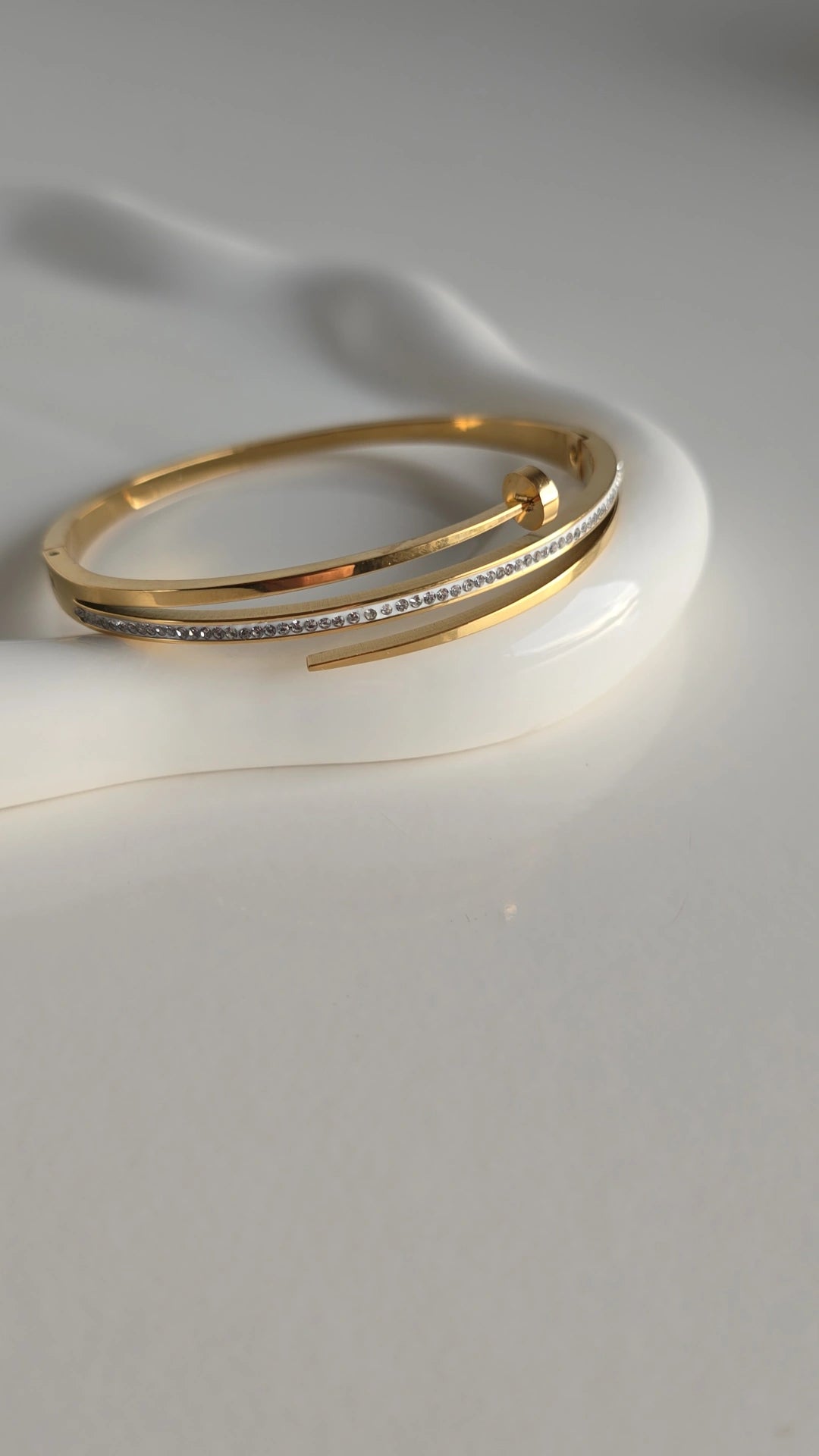 18k Gold plated Nail bangle