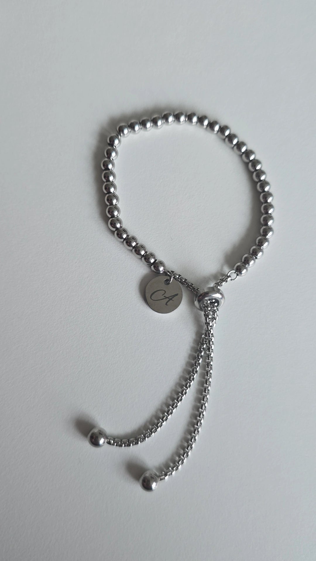 18k Gold plated silver bead bracelet