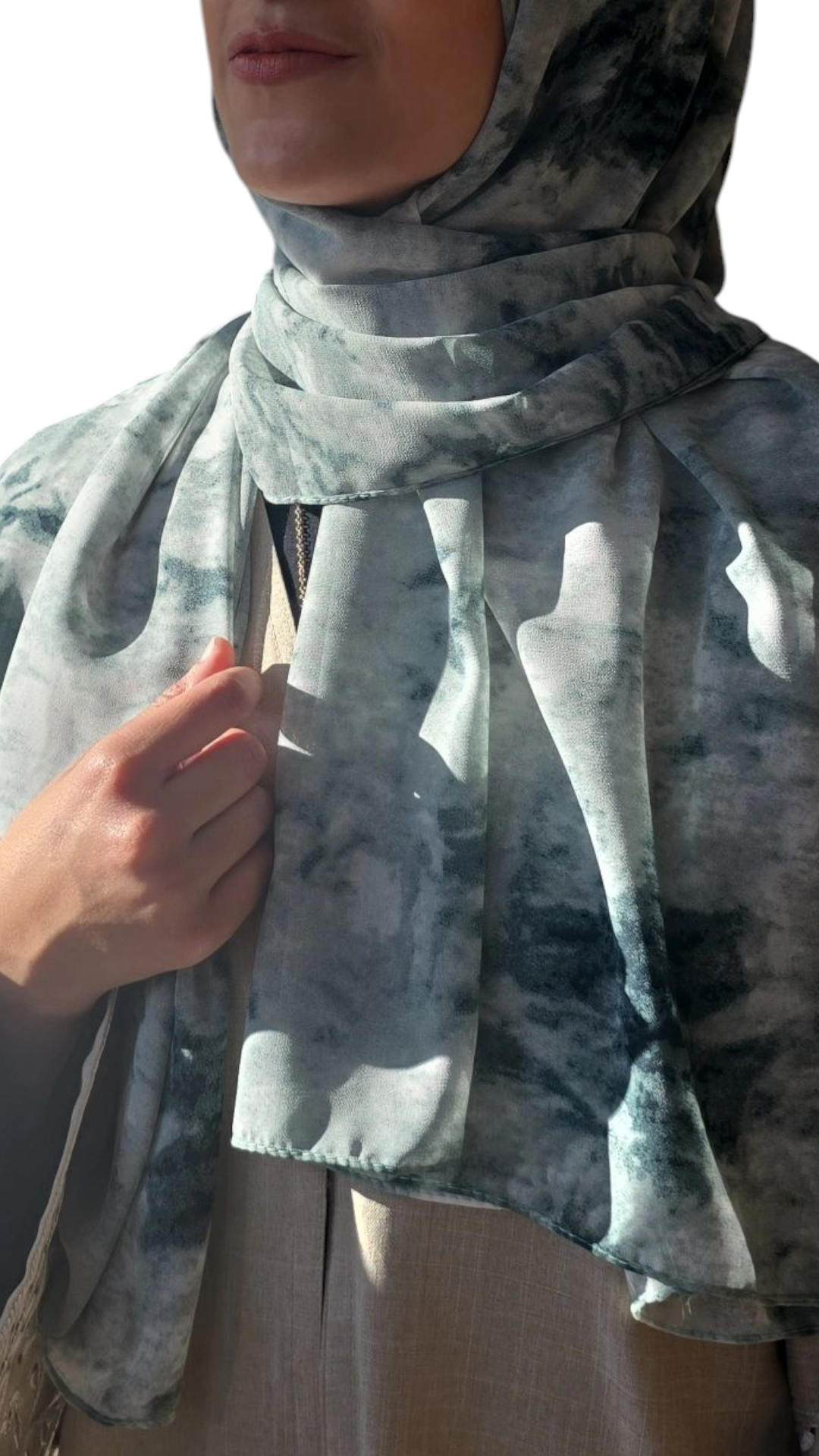 Teal Green Tie Dye hijab