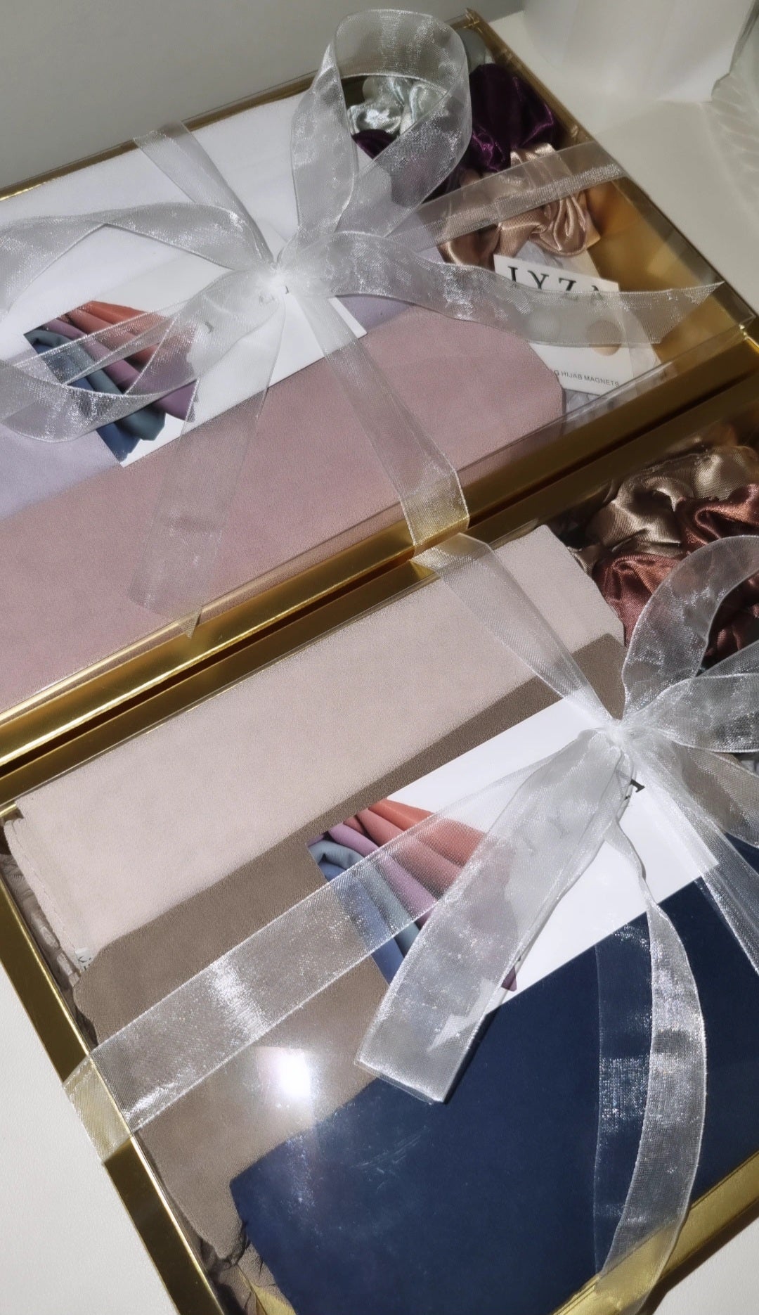 Gold Hijab gift boxes set