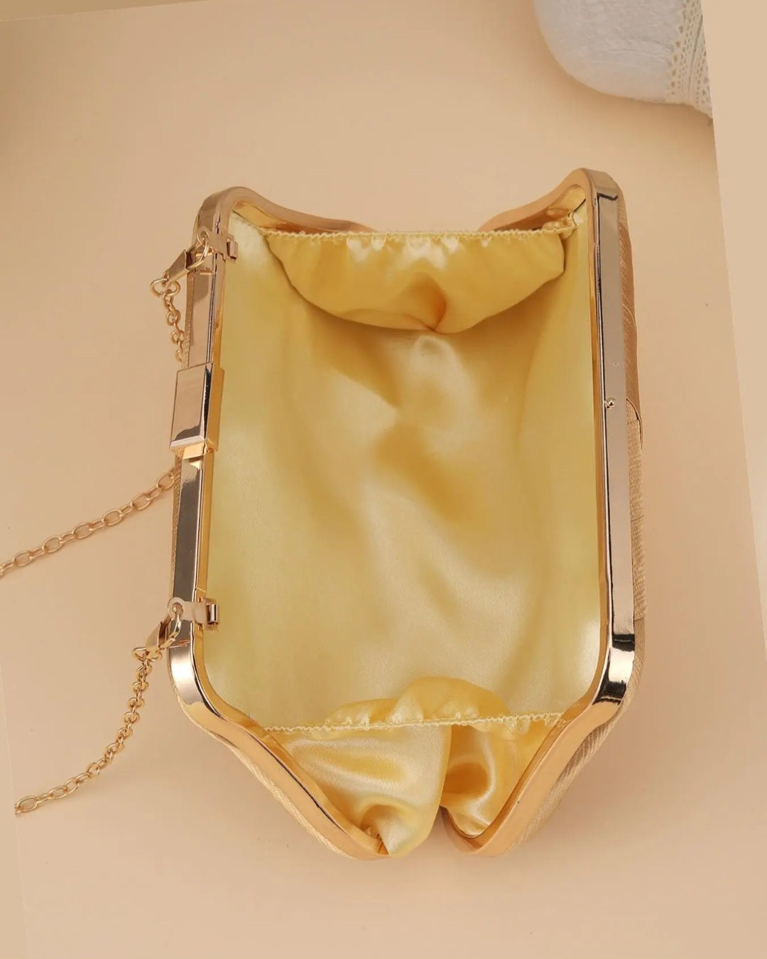 Light Gold clutch Bag
