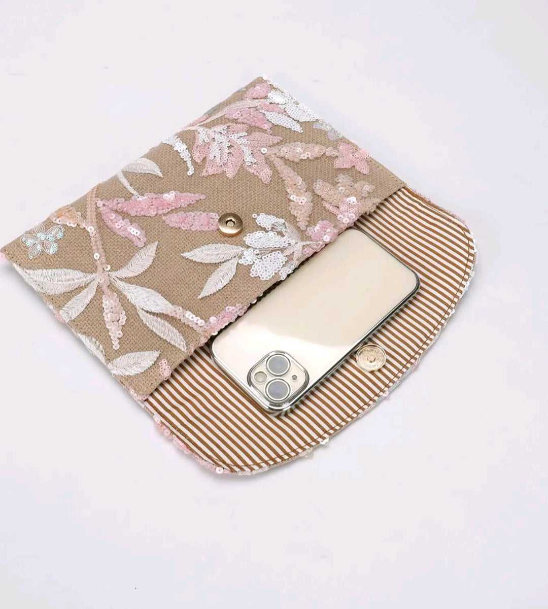 Floral envelope clutch Bag
