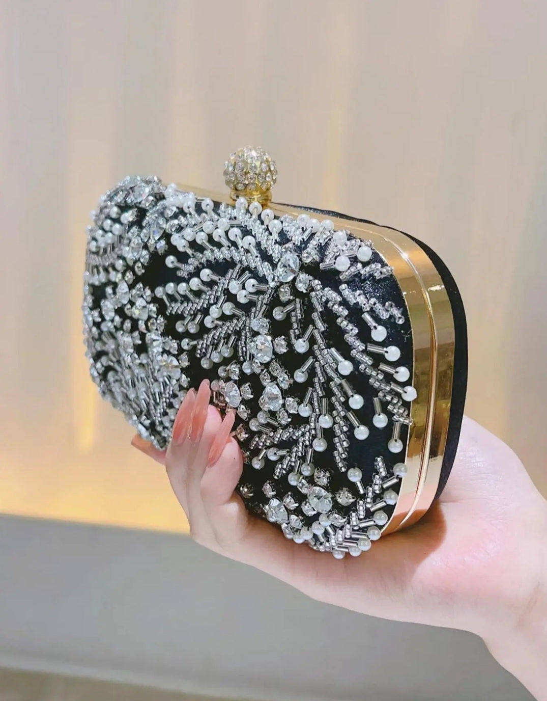 Flower Beaded clutch Bag