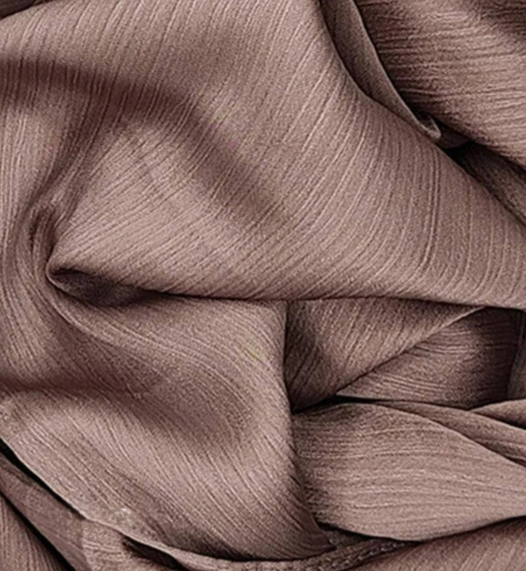 Satin Crinkle Taupe Hijab