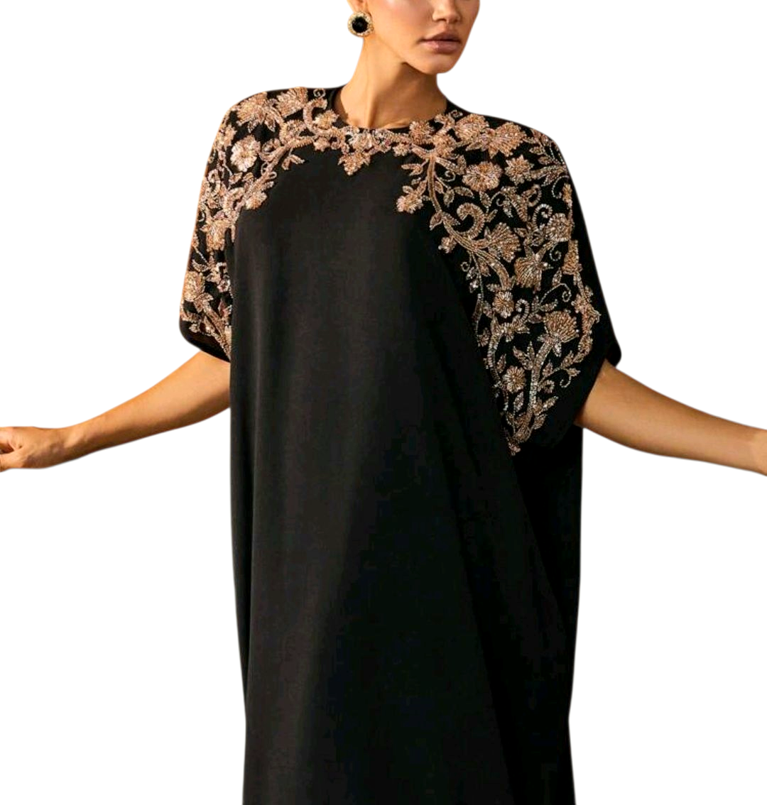 Embellished Shoulder Gown