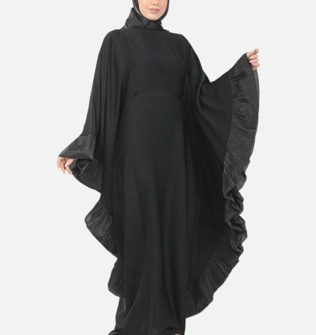 Black frill Khaftan Abaya