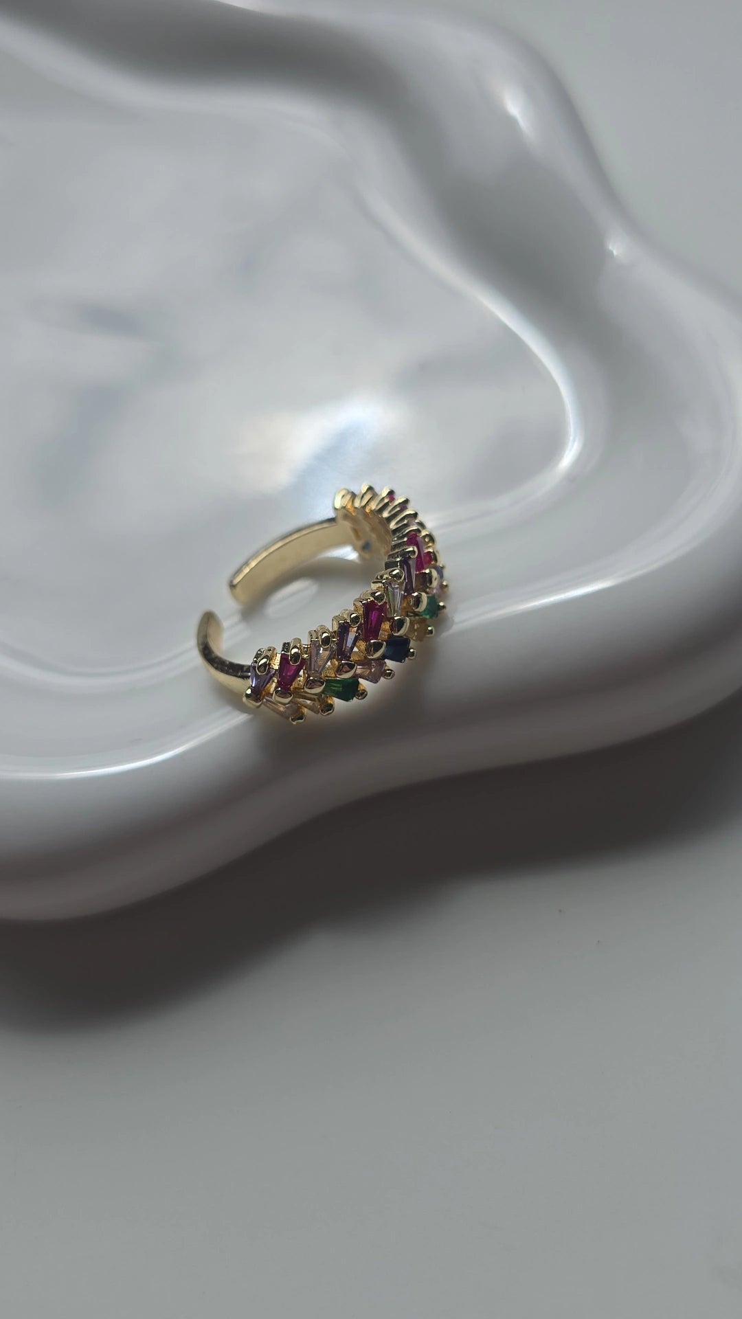 Multi Colour Cuff Ring