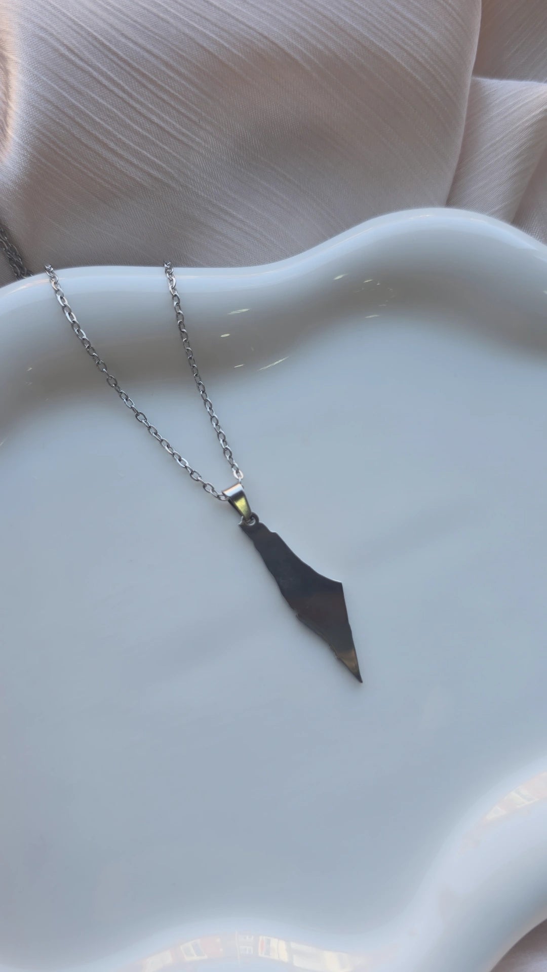 Palestine Silver Necklace