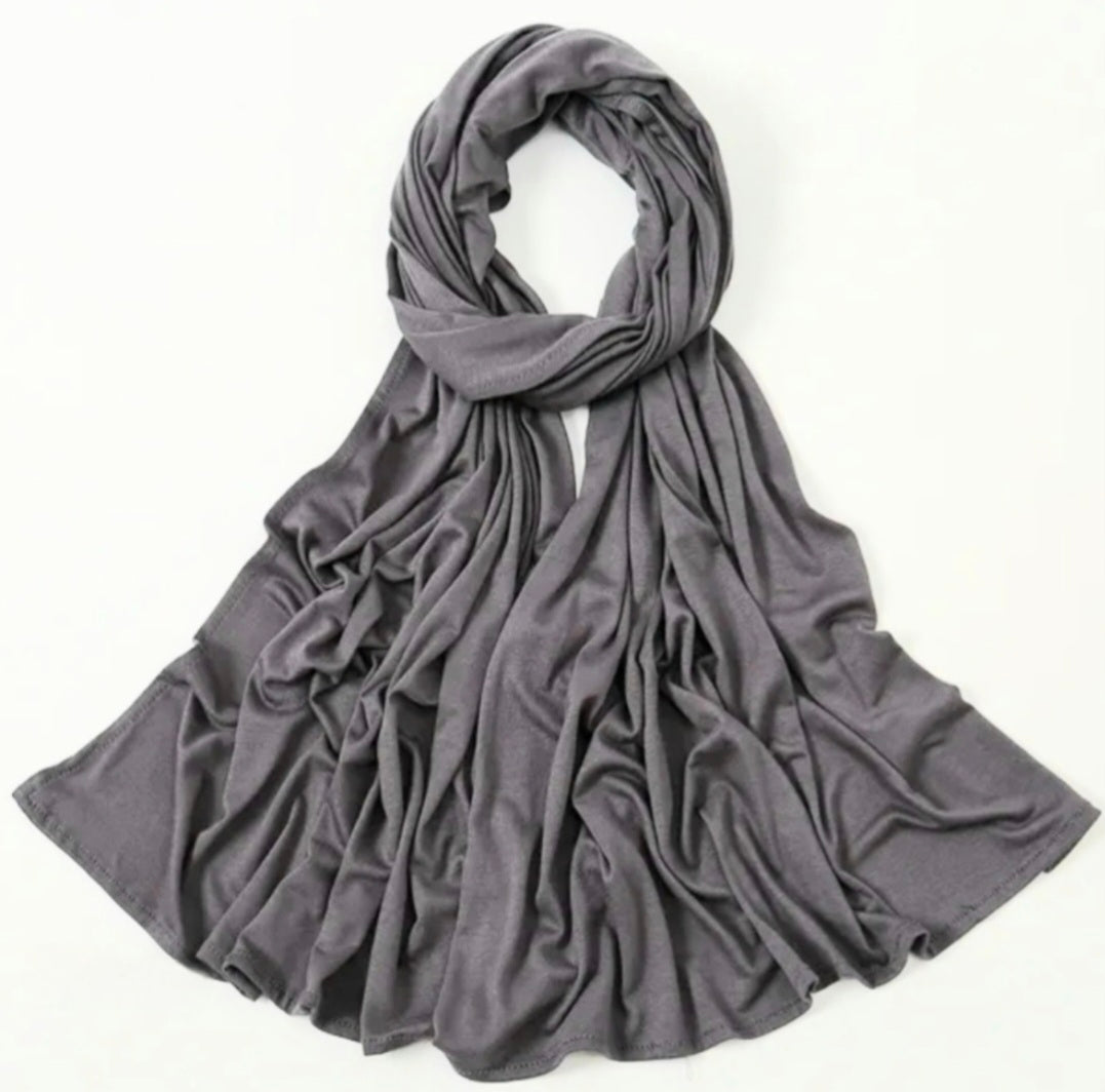 Charcoal Grey Premium jersey Hijab
