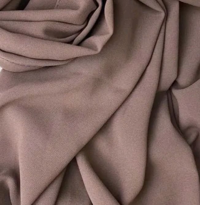 Premium Dark Taupe Chiffon