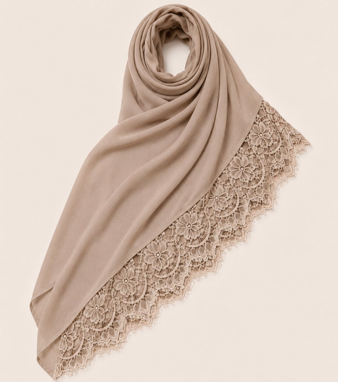 Nude Lace Modal Hijab