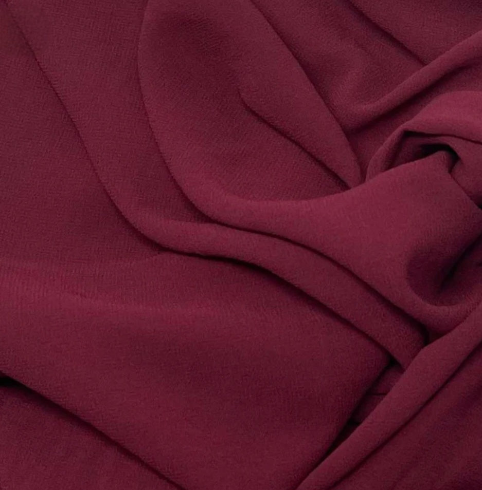 Premium Maroon Chiffon
