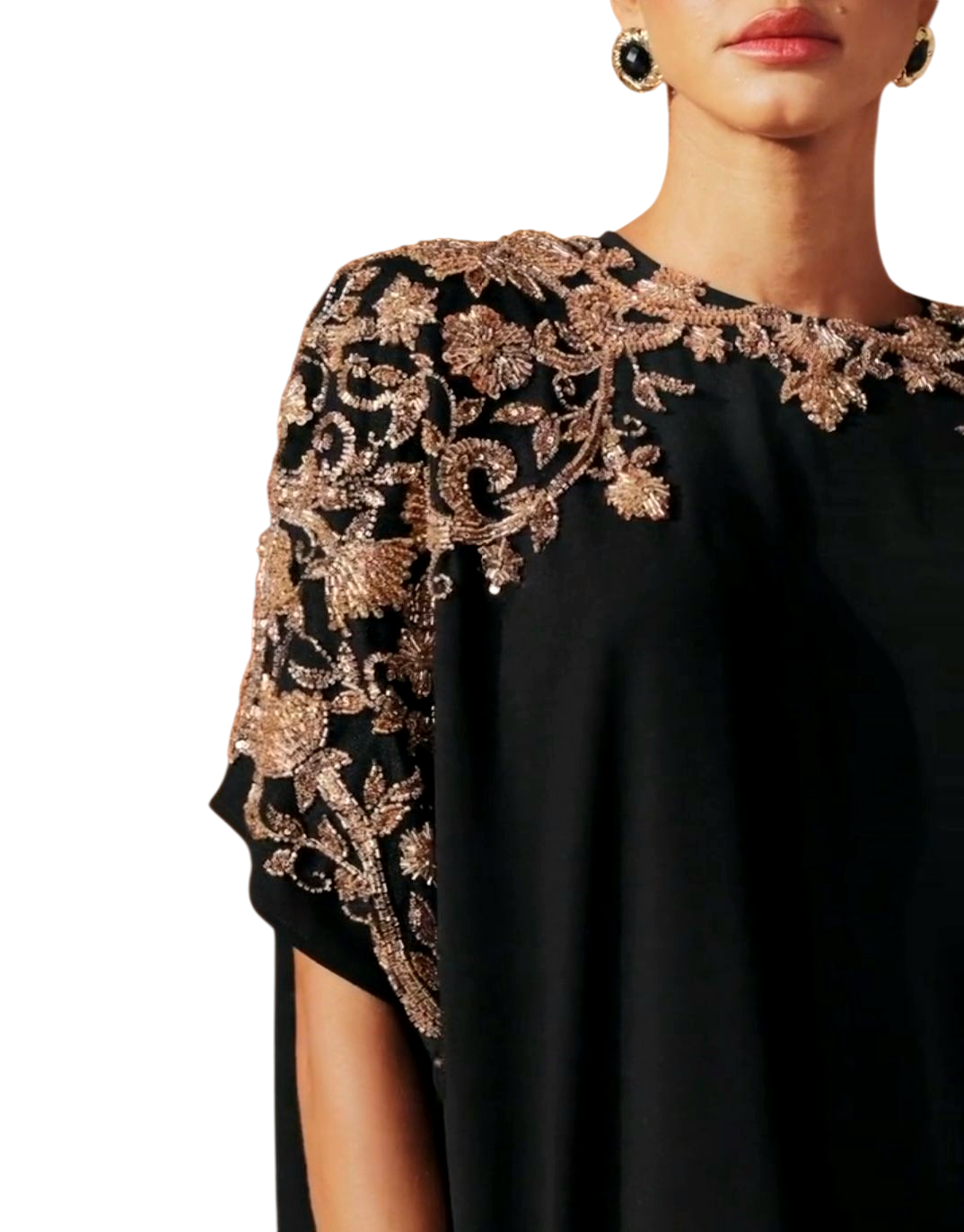 Embellished Shoulder Gown