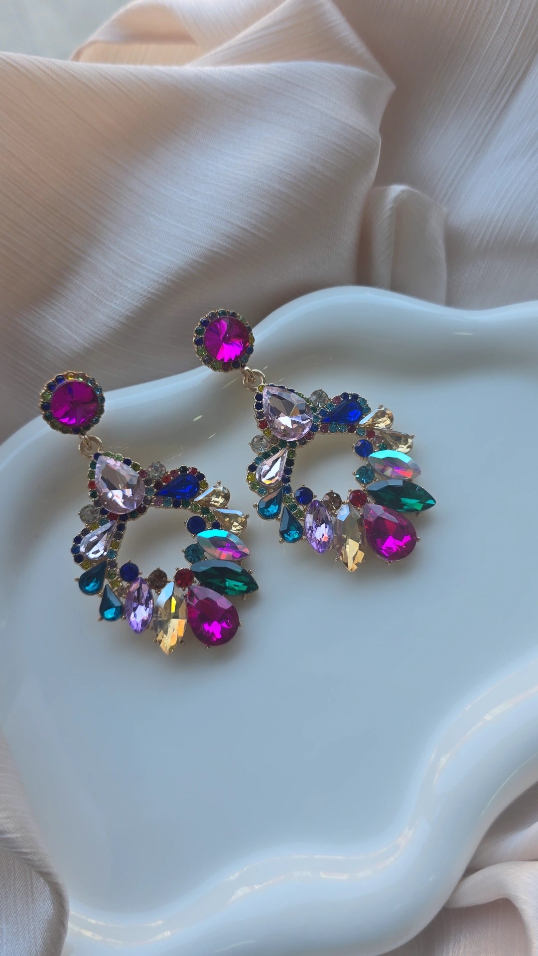 Colored Glass Earrings