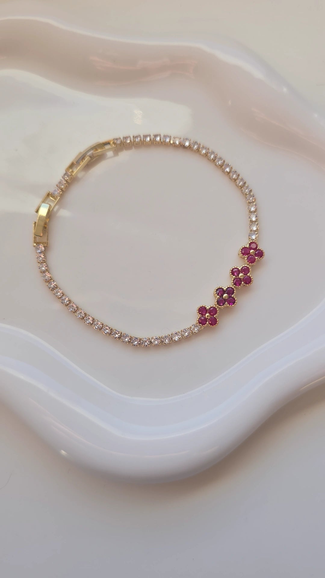 Pink flower Bracelet