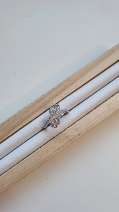 Water drop Silver ring