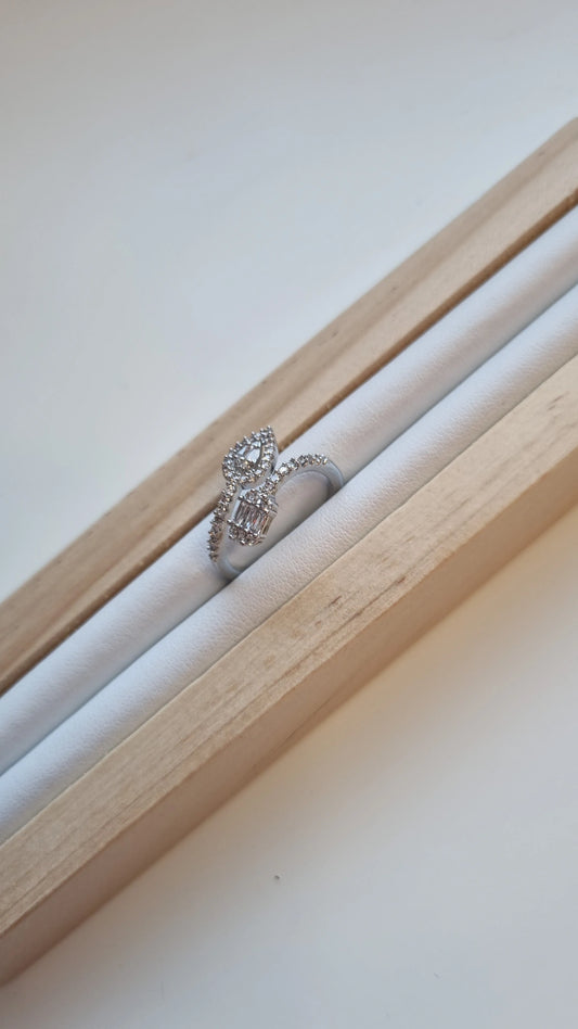 Water drop Silver ring
