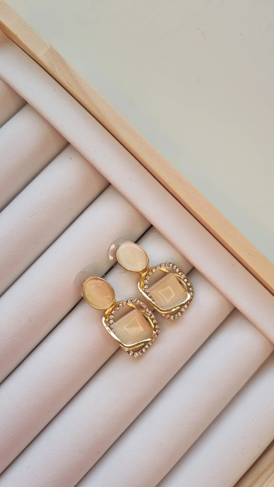 Rhinestone drop earrings
