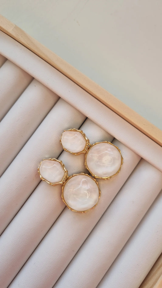 Resin Round Drop earrings