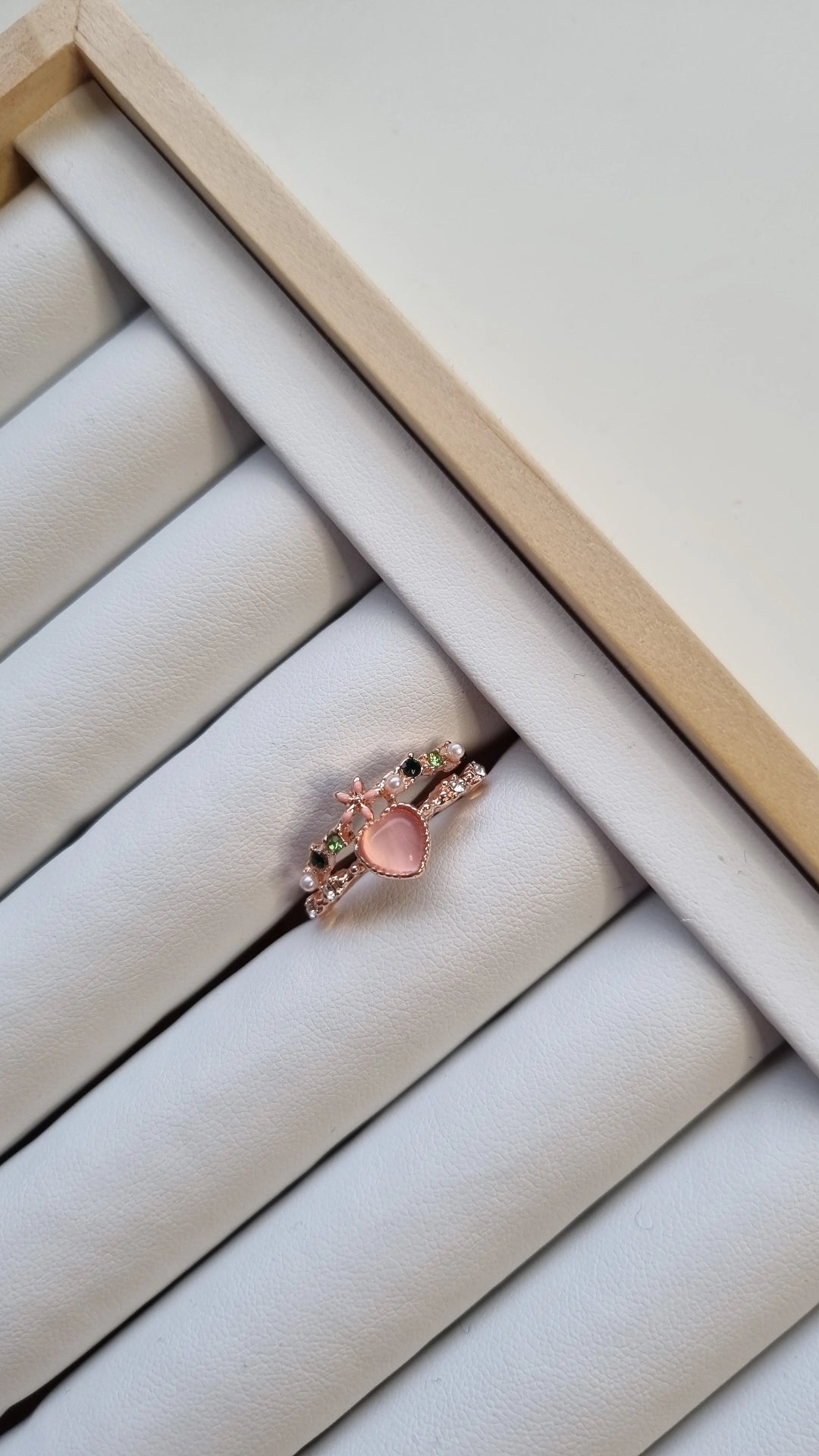 Love heart rosegold ring