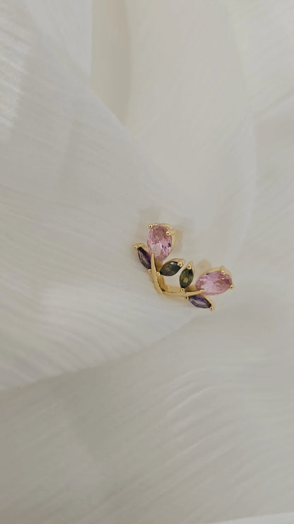 Lilac flower  earrings