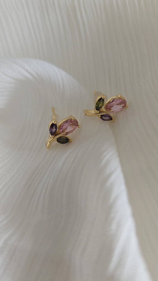 Lilac flower  earrings