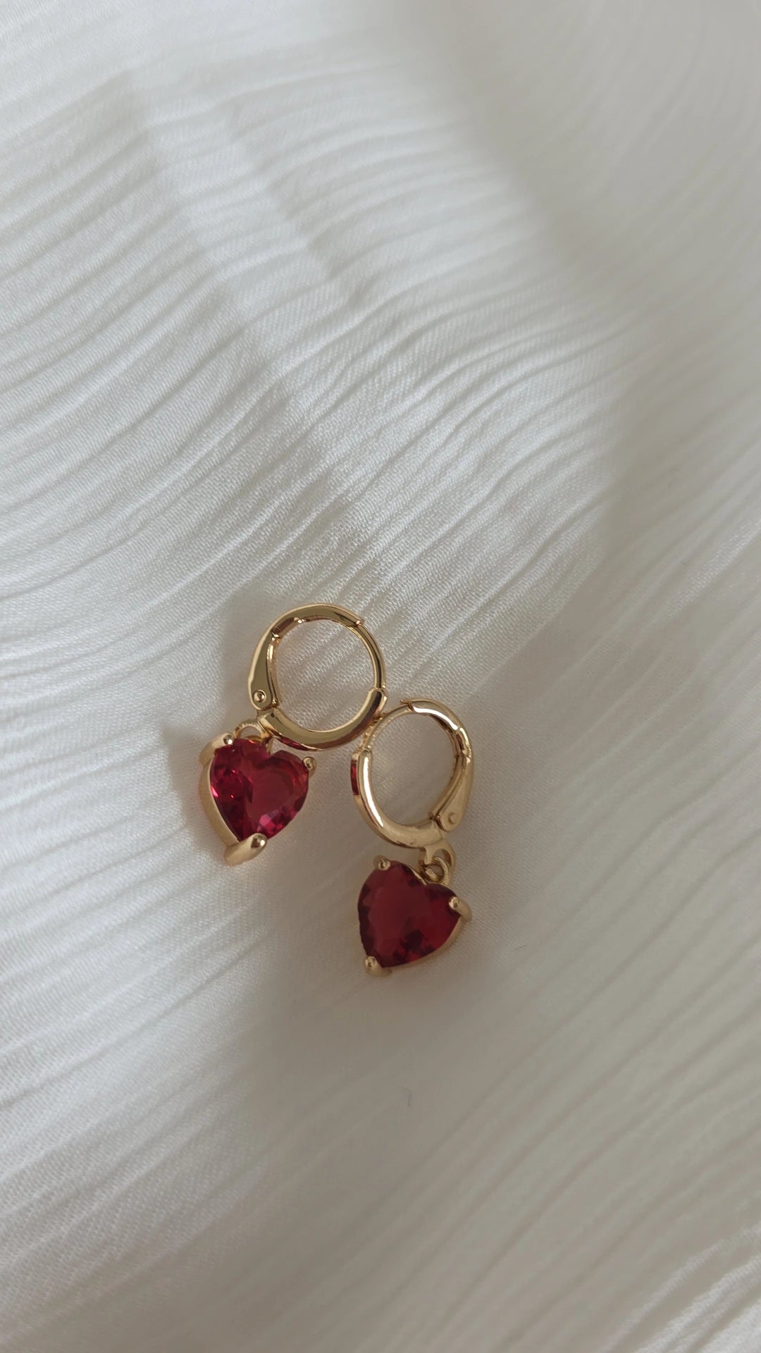 Love heart drop drop  earrings