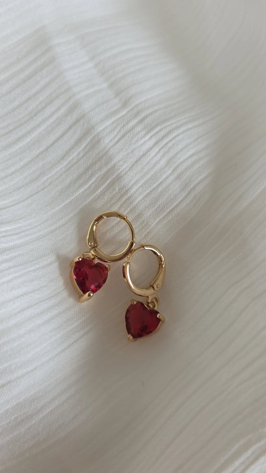 Love heart drop drop  earrings