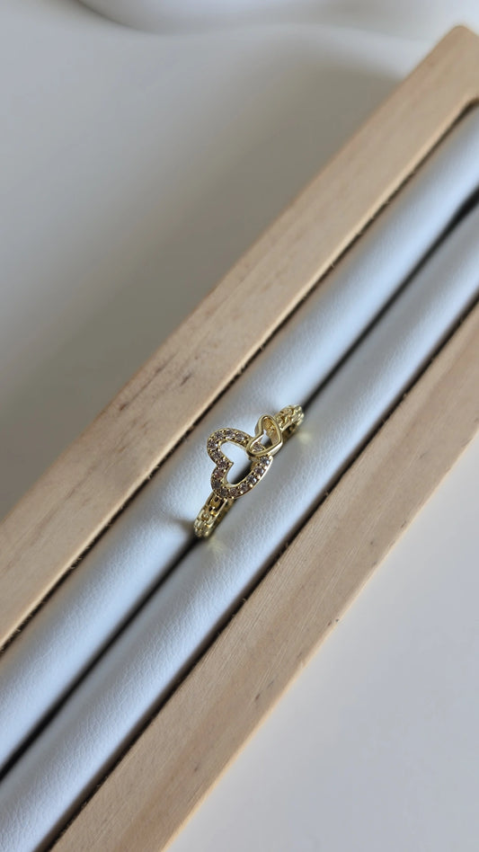 Double heart ring