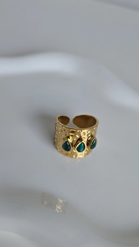 Green Gold Cuff Ring