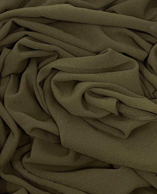 Premium Olive Chiffon