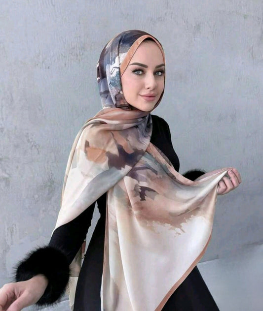 Retro water colours hijab