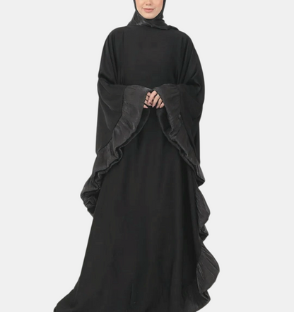 Black frill Khaftan Abaya