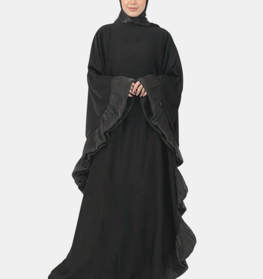 Black frill Khaftan Abaya
