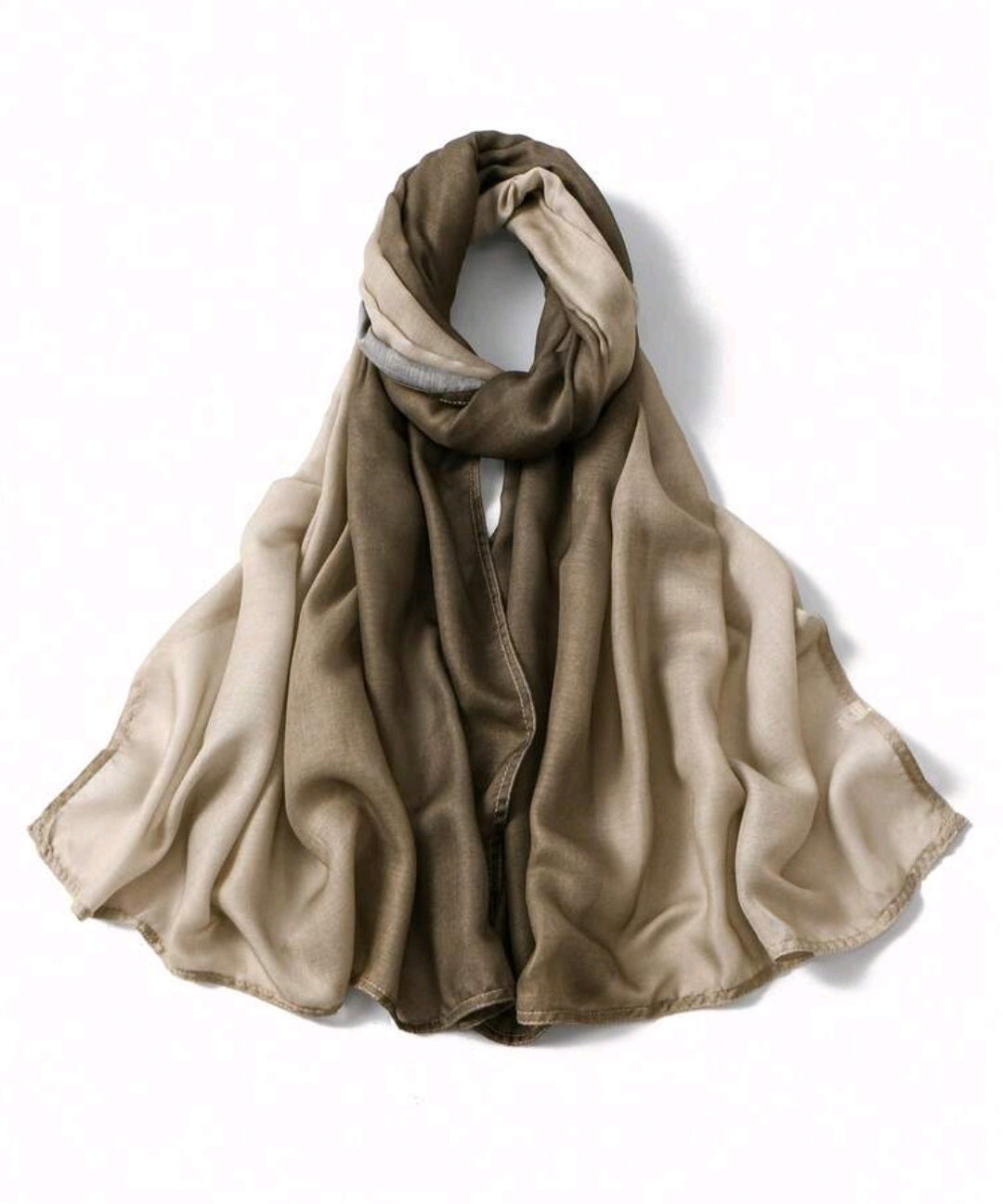 Ombrè Khaki+Beige Hijab