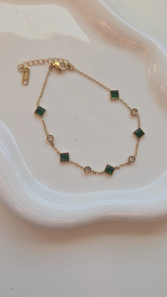 Green Cube Bracelet