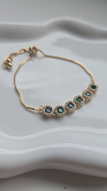 Forest Green Daimond Bracelet