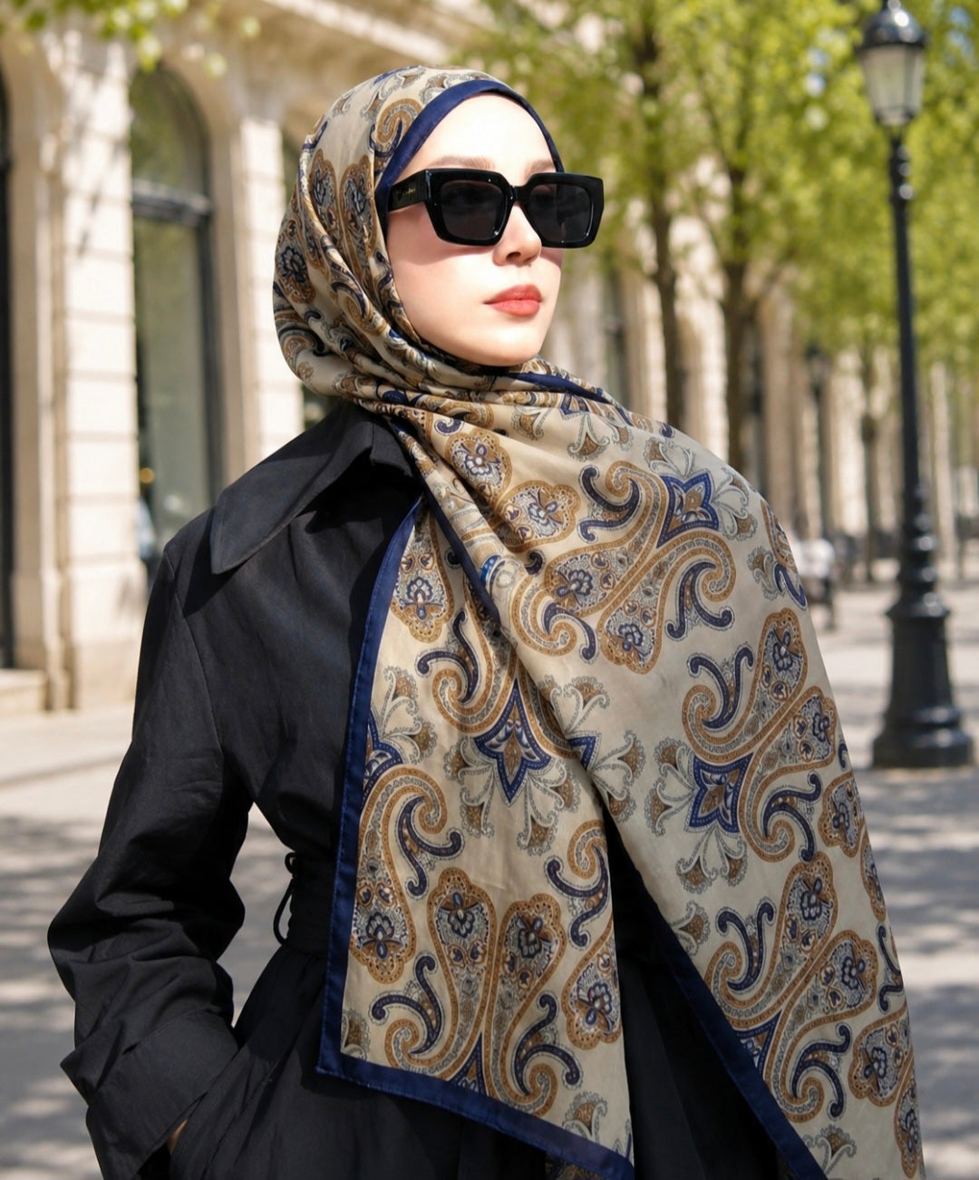 Bohemian Style Hijab Navy